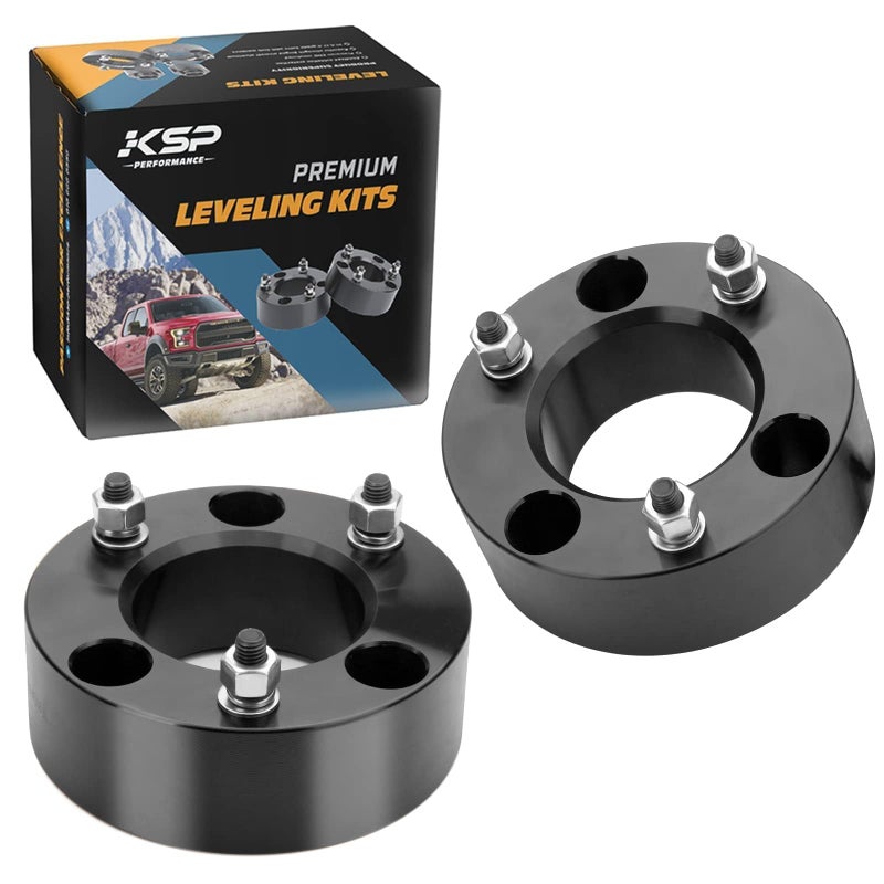 KSP PERFORMANCE KSP 3in Level Lift Kits for F150 2004-2026,3" Front Leveling Lift Kits Compatible with Expedition 03-18,Mark LT 2005-2008, Aluminum Forged Strut Spacer Raise the Truck 3inch Package of 2 - Image 1